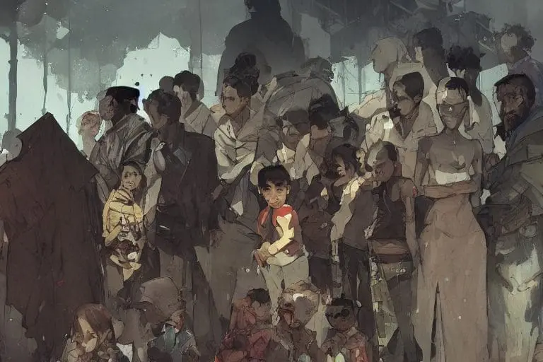 group of refugees