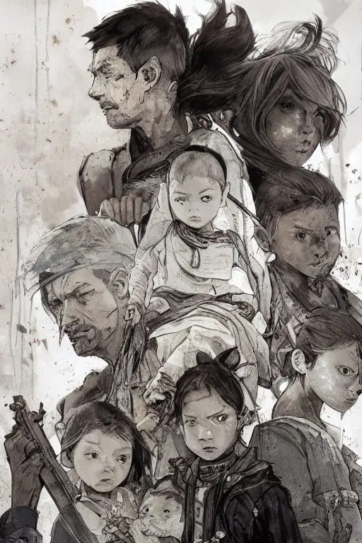 Refugee Family Portrait