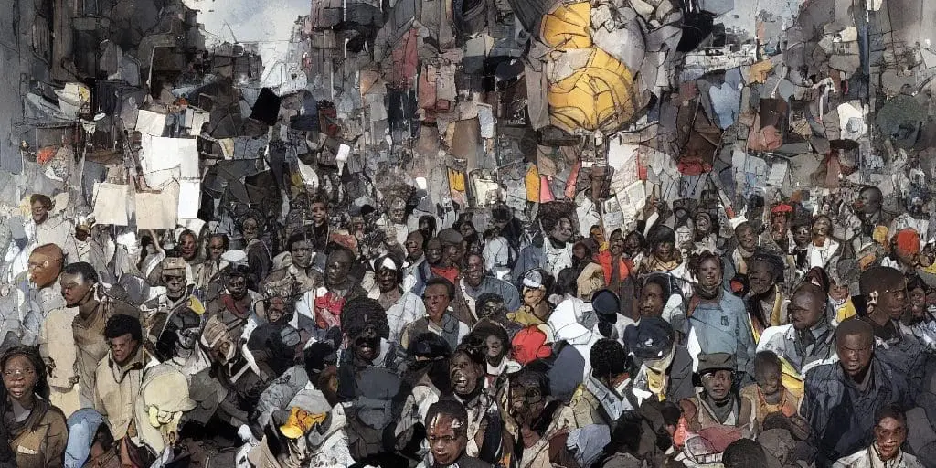 March for the end of apartheid in South Africa