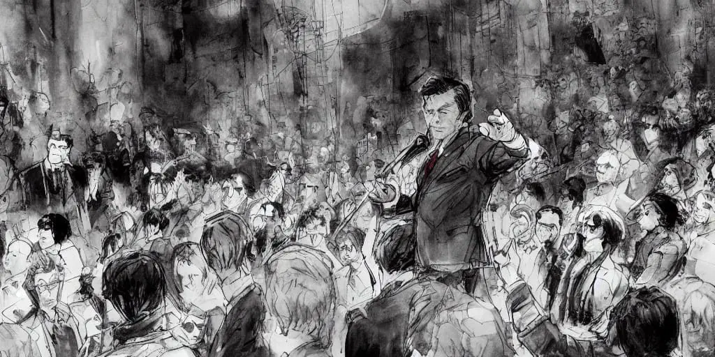 Politician giving a speech