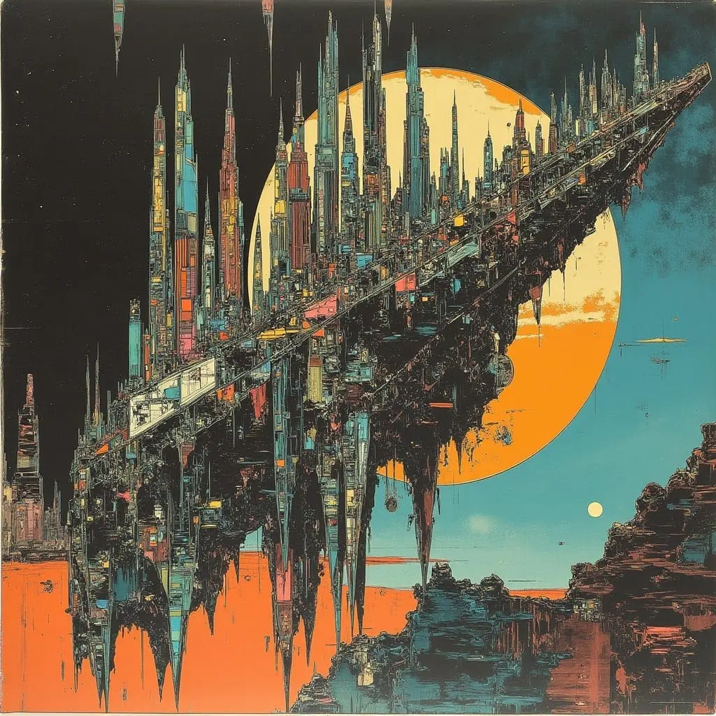11 City size Space craft travels through space EPE3