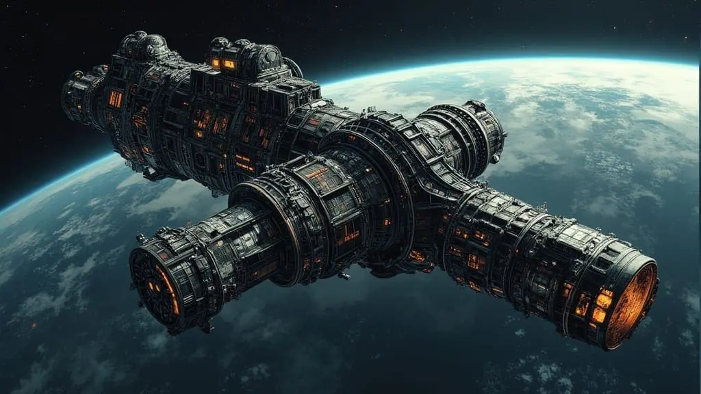 EPE6 Rocket docking with a space station