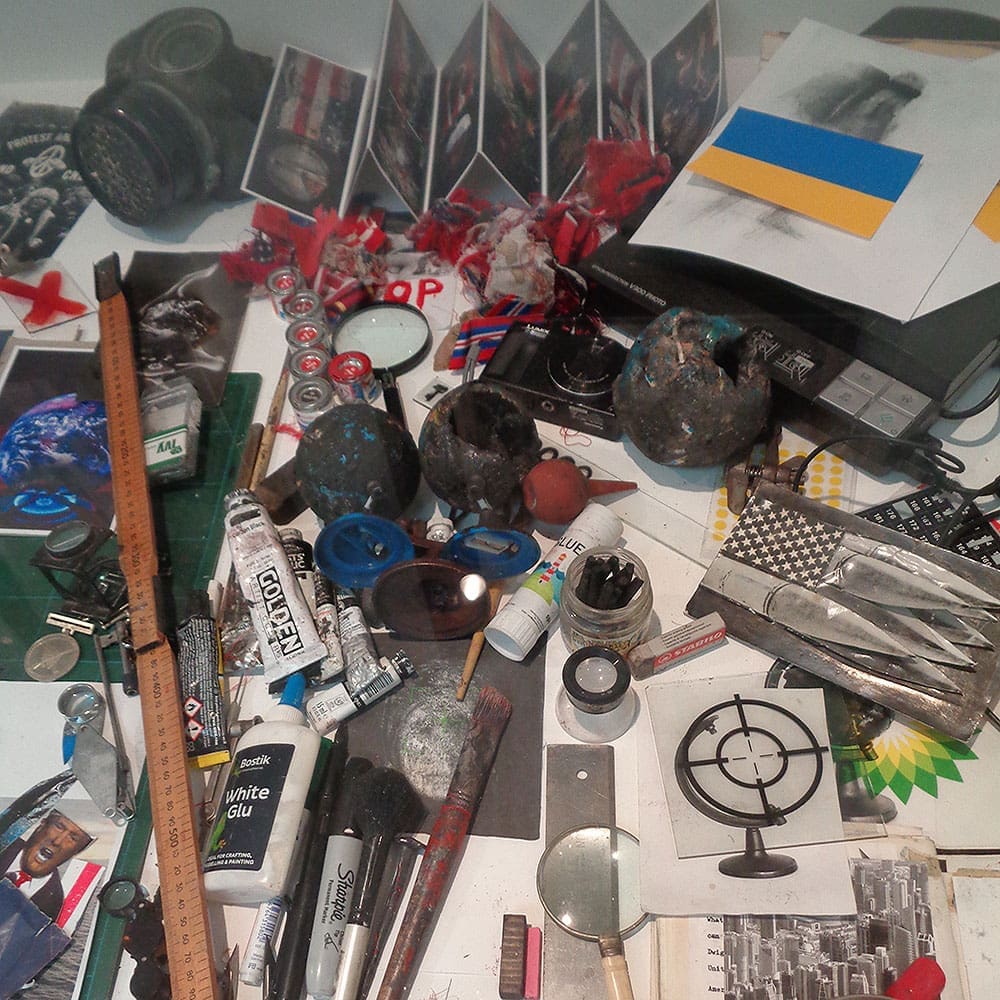 Artwork from Peter Kennard's Archive of Dissent Exhibition