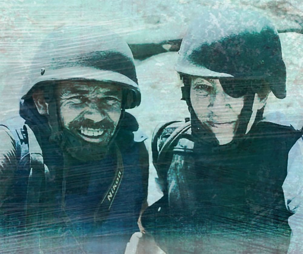 Marie Colvin and Frontline Club Trustee Paul Conroy