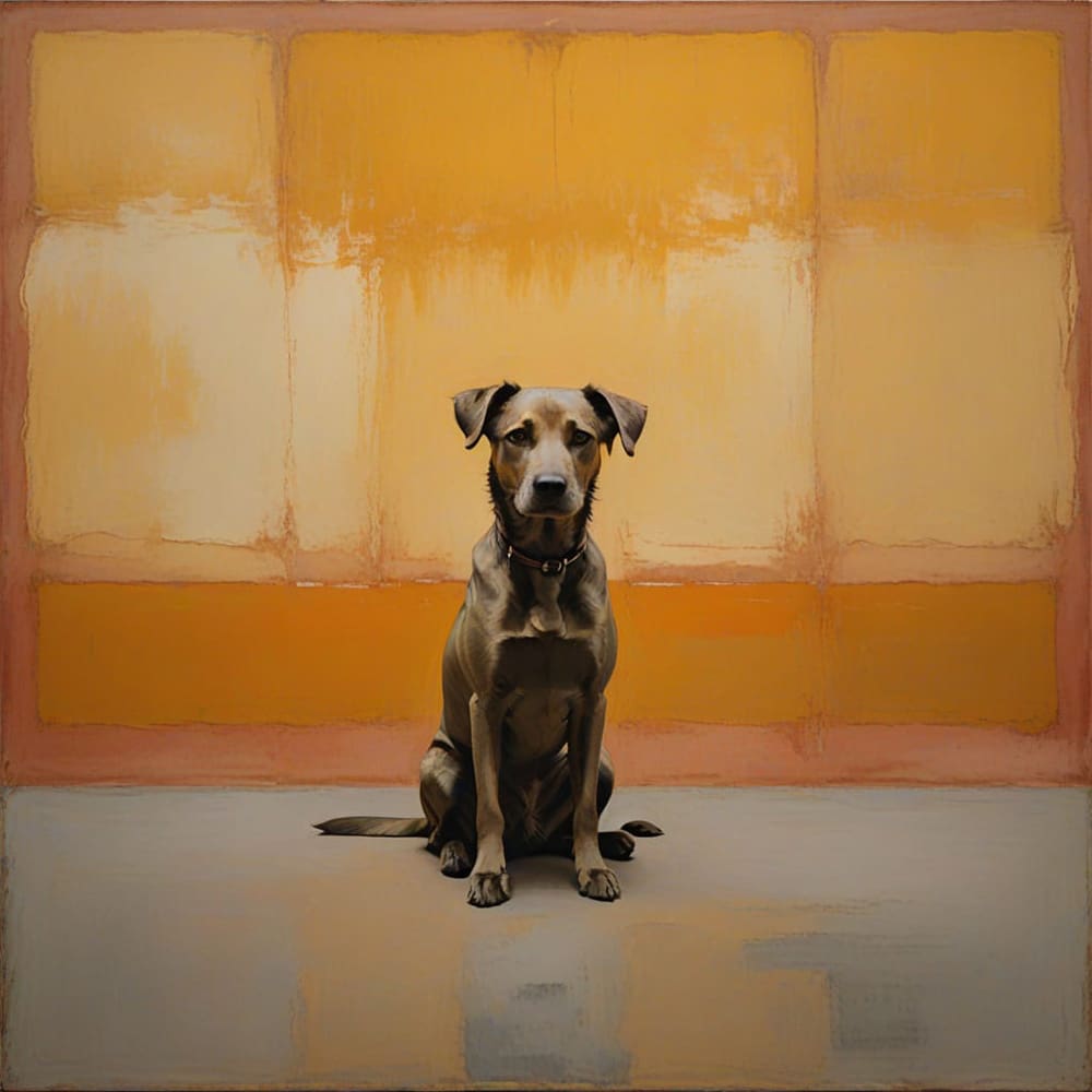 Colour Field Painting Dog