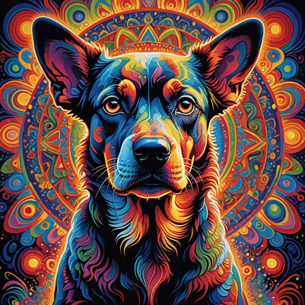 Psychedelic Art - Dog